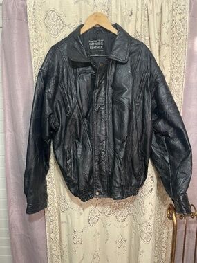 Navarre leather company: vintage patchwork leather jacket
